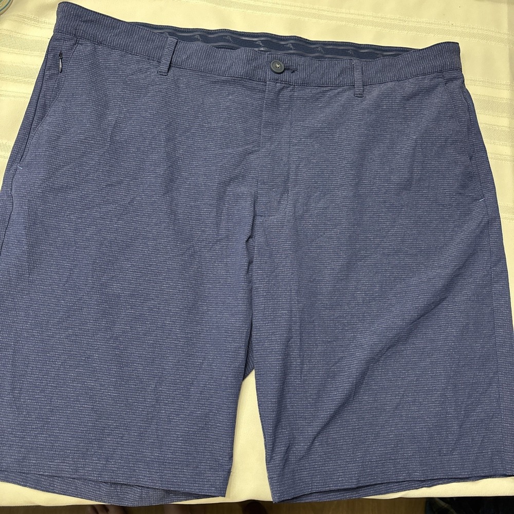Tommy Bahama Chip Shot Performance Golf Shorts Men's 40x10 Blue Ripstop Stretch
